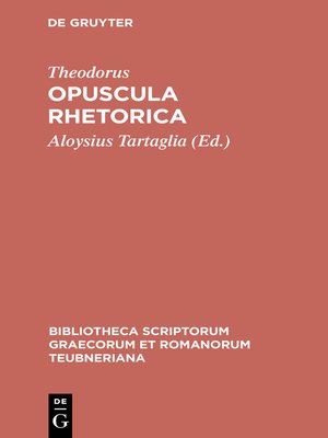 cover image of Opuscula rhetorica